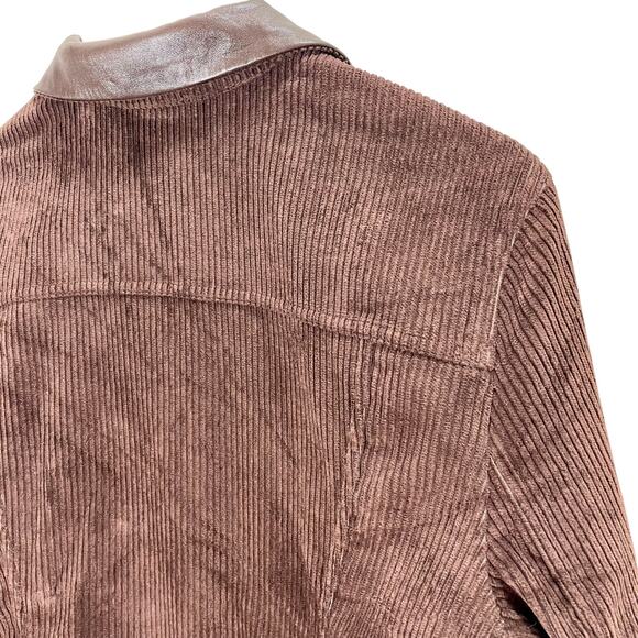 Vintage 90s Breeches Brown Corduroy Button-Up Jacket Sz Medium Boxy Casual - Picture 3 of 10